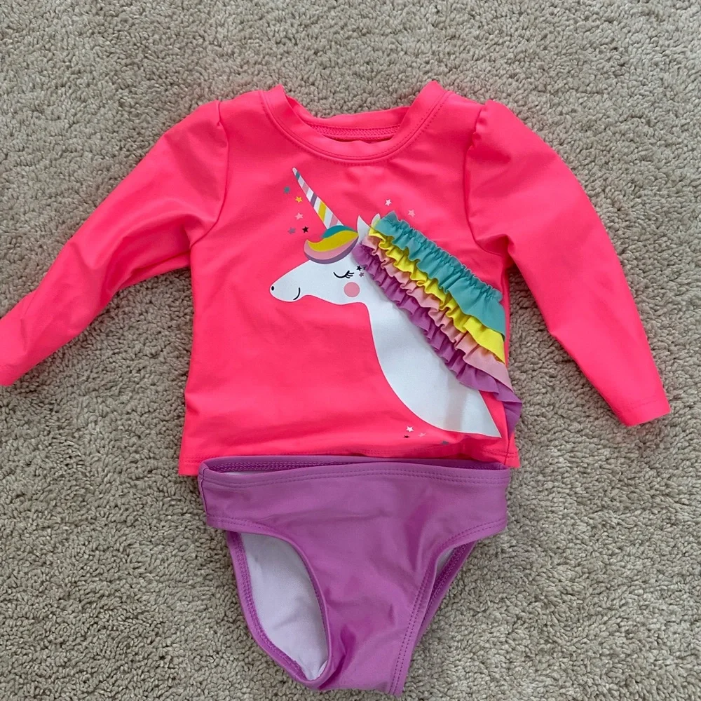 Cat and Jack toddler 2 piece swimsuit in size 12m